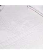 Tovaglia 100% lino Evasion Celeste bianco puro