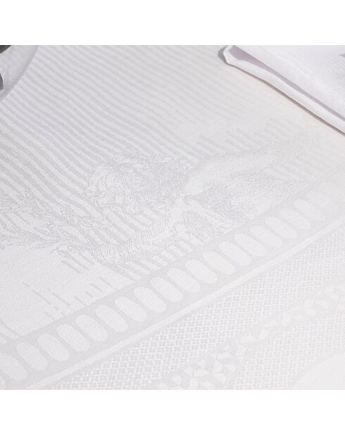 Nappe 100% Lin Evasion Céleste blanc pur