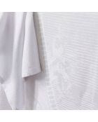 Tovaglia 100% lino Evasion Celeste bianco puro