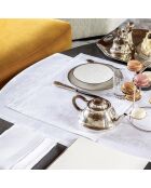 4 Sets de table 100% Lin Evasion Céleste blanc pur - 50x36 cm