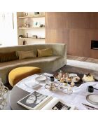 Chemin de table 100% Lin Evasion Céleste blanc pur - 50x150 cm