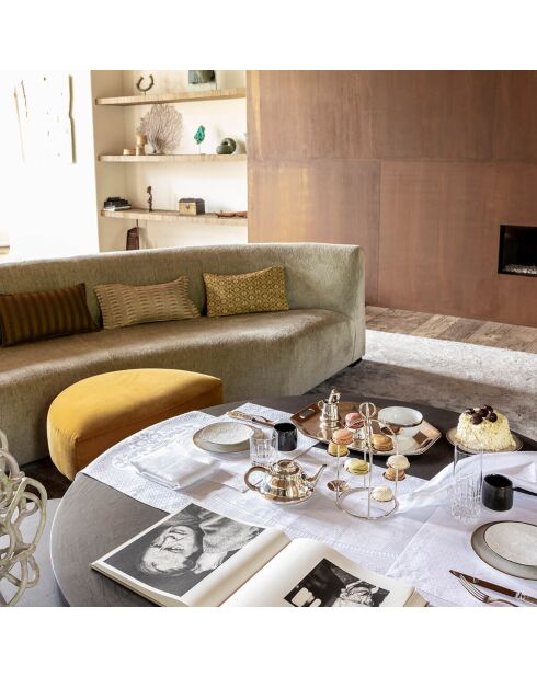 Chemin de table 100% Lin Evasion Céleste blanc pur - 50x150 cm