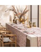 Mantel rosa campagne de algodón y lino