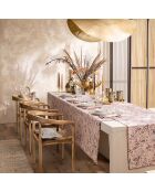 Mantel rosa campagne de algodón y lino