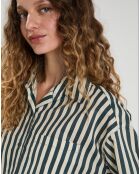 Chemise  Emy bleu/crème