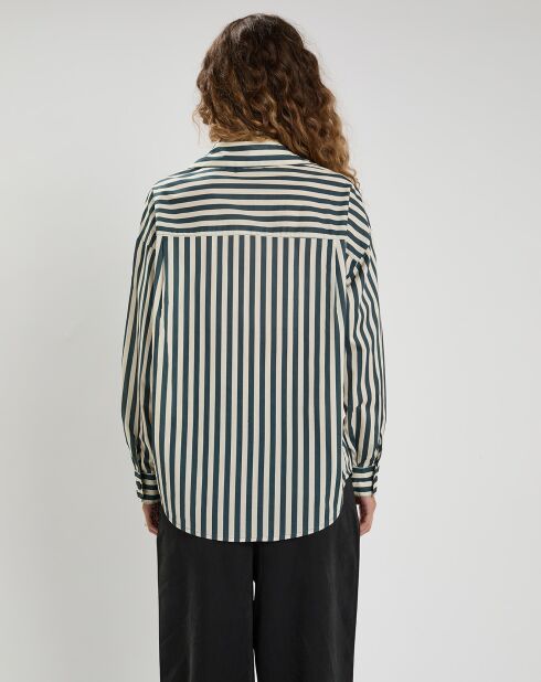 Chemise  Emy bleu/crème