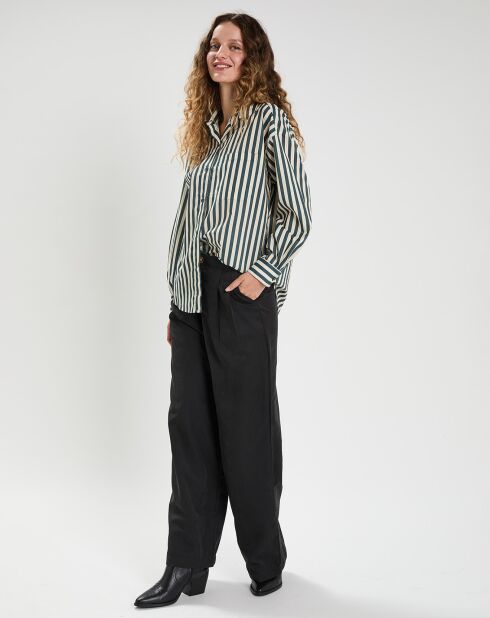 Chemise  Emy bleu/crème