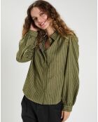 Chemise en Coton & Lin Ava kaki