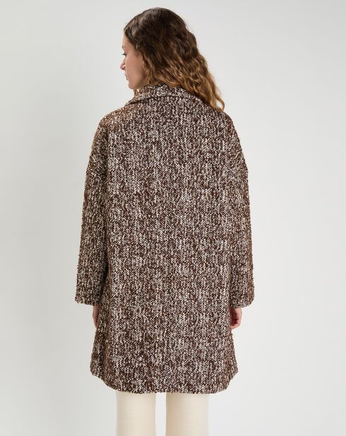 Manteau en Laine mélangée Justine marron