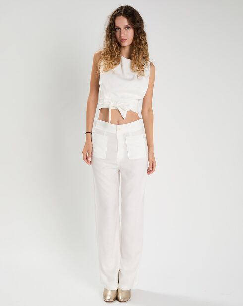 Pantalon Félicie blanc