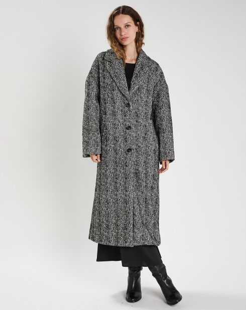 Manteau en Laine mélangée Inès noir