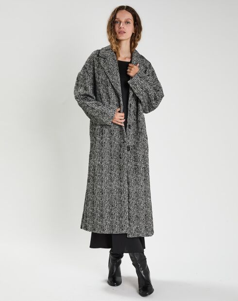 Manteau en Laine mélangée Inès noir