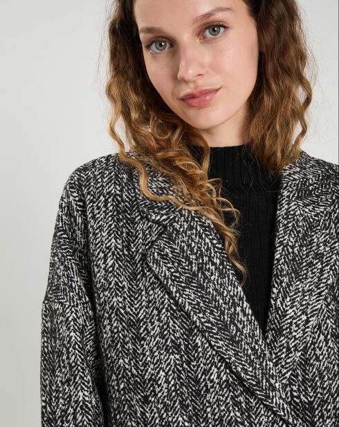 Manteau en Laine mélangée Justine noir
