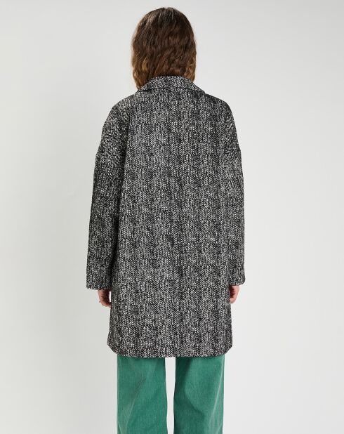 Manteau en Laine mélangée Justine noir
