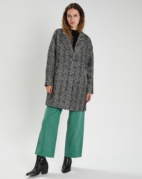 Manteau en Laine mélangée Justine noir