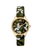 Montre Femme en Cuir vert/noir