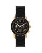 Montre Chronographe Mixte en Silicone noire
