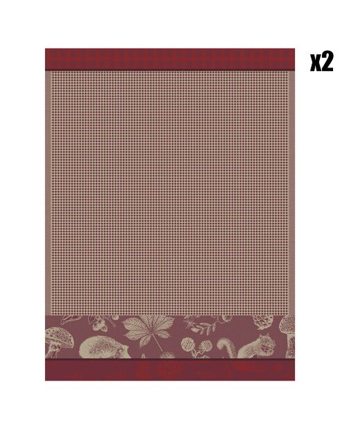 2 Essuie-mains Dans Les Bois airelles - 80x60 cm