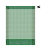 2 Essuie-mains Pâtisseries Françaises  pistache - 80x60 cm