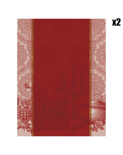 2 Torchons Festin scala - 80x60 cm