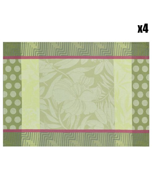 4 Sets de table Nature Urbaine gazon - 50x36 cm