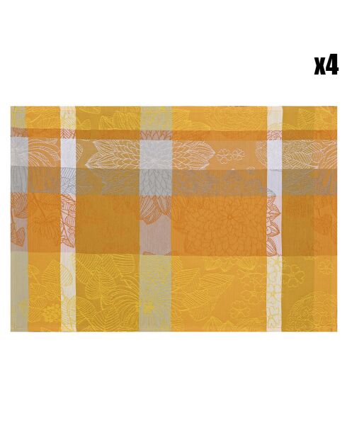 4 Sets de table Marie Galante ananas - 52x38 cm