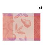 4 Sets de table Arrière-pays pêche - 50x36 cm