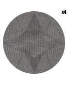 4 Sets de table ronds en Coton & Lin Club Etoile ré - D.38 cm