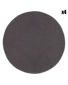 4 Sets de table ronds en Coton & Lin Club Etoile antique - D.38 cm