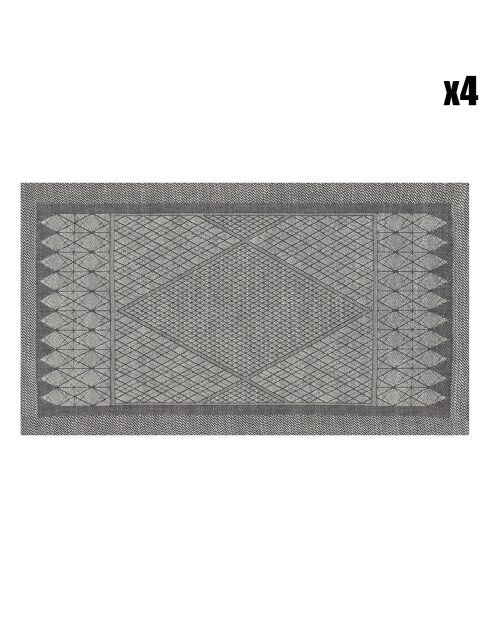 4 Sets de table en Coton & Lin Club Ligne ré - 50x30 cm