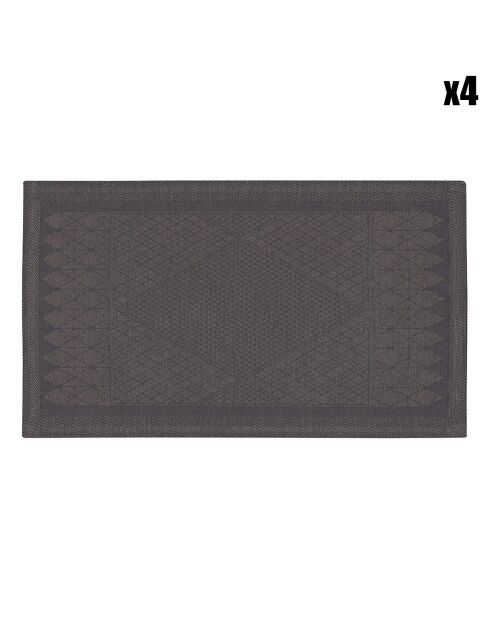 4 Sets de table en Coton & Lin Club Ligne antique - 50x30 cm