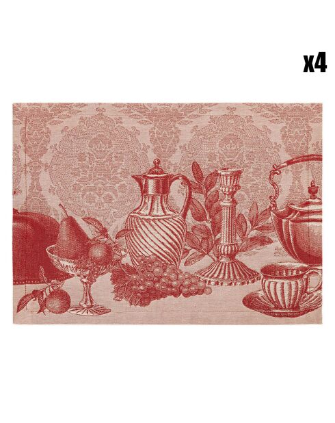 4 Sets de table Festin scala - 50x36 cm