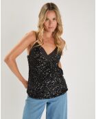 Top Adonis à sequins noir