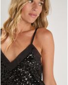 Top Adonis à sequins noir