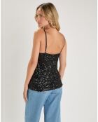 Top Adonis à sequins noir