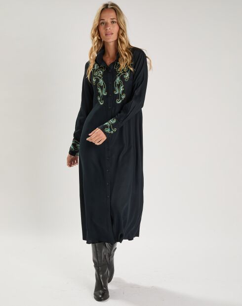 Robe Owiny noir/vert