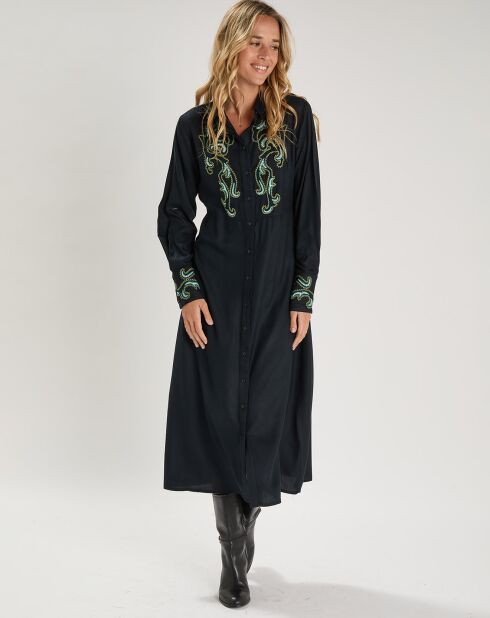 Robe Owiny noir/vert