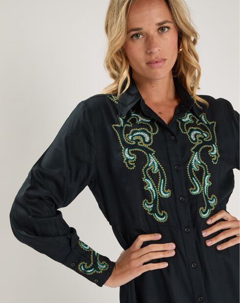 Robe Owiny noir/vert