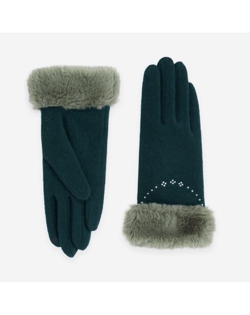 Gants 80% laine 20% nylon-Tactile-31182NF-pine