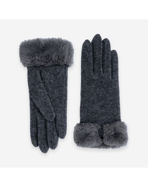 Gants 80% laine 20% nylon-Tactile-31176NF-gris