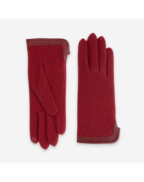 Gants 80% laine 20% nylon-Tactile-31166NF-rouge