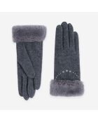 Gants 80% laine 20% nylon-Tactile-31182NF-gris