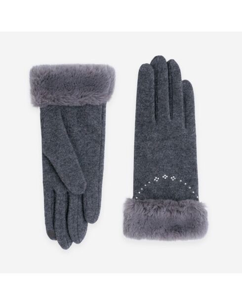 Gants 80% laine 20% nylon-Tactile-31182NF-gris