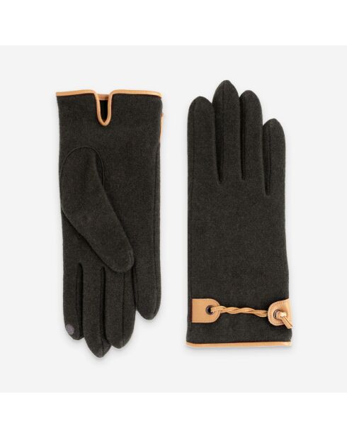 Gants 80% laine 20% nylon-Tactile-32009NF-choco