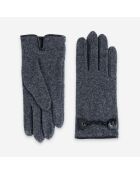 Gants en laine mélangée Amaël gris