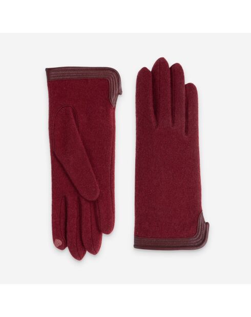 Gants 80% laine 20% nylon-Tactile-31166NF-bordeaux