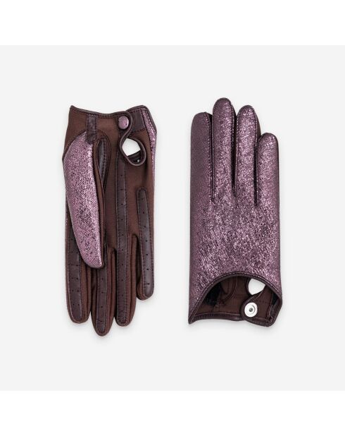Gants flexicuir-agneau-spandex-100% soie-11153SN-bordeaux