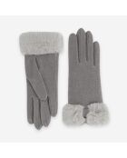 Gants 80% laine 20% nylon-Tactile-31176NF-taupe