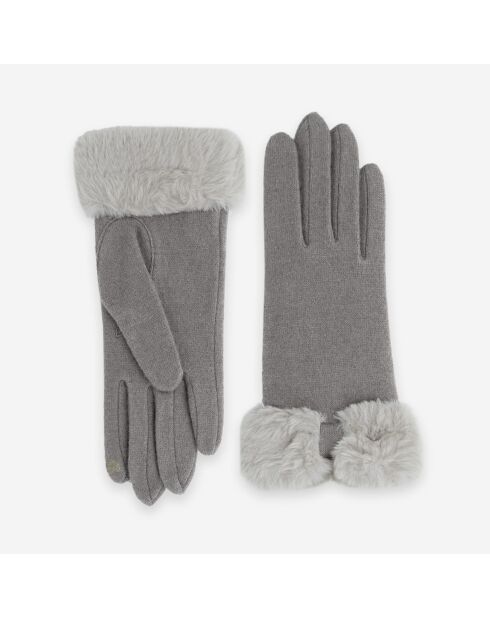 Gants 80% laine 20% nylon-Tactile-31176NF-taupe