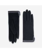 Gants 80% laine 20% nylon-Tactile-31166NF-noir